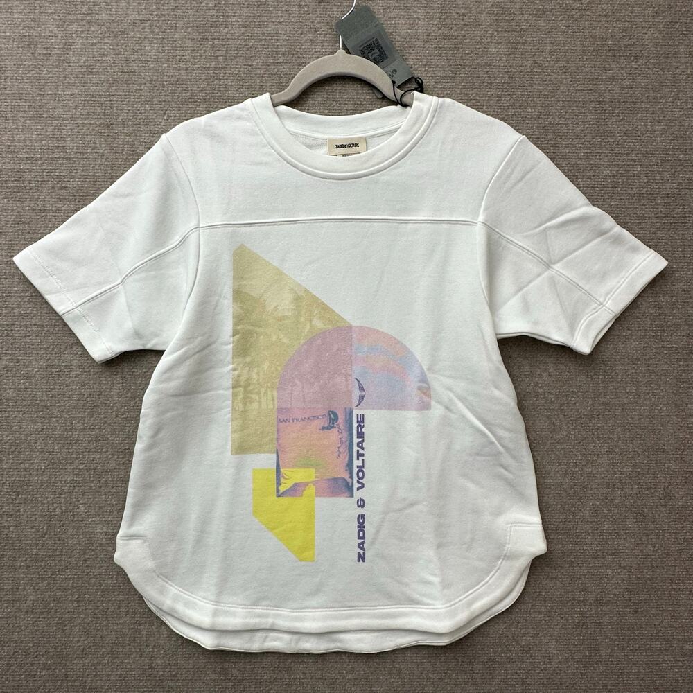 Zadig & Voltaire Women's Bow Mo Terry Palmier Judo Relaxed T Shirt